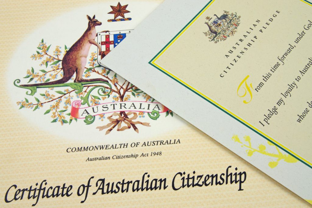 Xin cấp lại chứng nhận Quốc tịch Úc khi bị mất